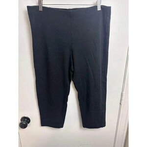 PureJill slim-leg cropped black women’s leggings size M petite #0906